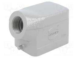 Enclosure: for Han connectors; Han; size 6B; for cable; for latch