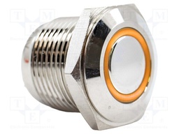 Switch: vandal resistant; SPST-NO; 2A/48VDC; IP65; OFF-(ON); Ø16mm