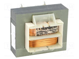 Transformer: mains; 8VA; 230VAC; 10.5V; 10.5V; 0.3A; 0.3A; IP00