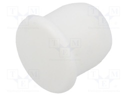 Accessories: stopper; H: 9mm; push-in; Flange dia: 12mm; white; LDPE