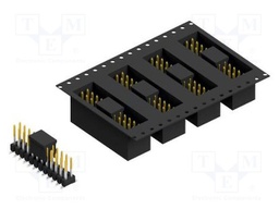 Connector: pin strips; pin header; male; PIN: 24; 2.54mm; SMT; 2x12