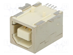 Socket; USB B; on PCBs; SMT; PIN: 4; horizontal; USB 2.0; 1A; 30V