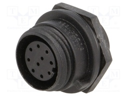 Connector: circular; socket; female; PIN: 10; w/o contacts; IP68