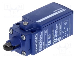 Limit switch; oblong plastic roller Ø11mm; NO + NC; 10A; PG11