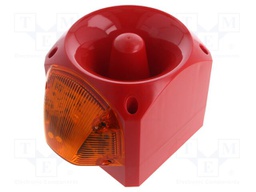 Signaller: lighting-sound; 10÷60VDC; siren,flashing light; LED