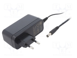 Power supply: switched-mode; voltage source; 12VDC; 2A; 24W; plug
