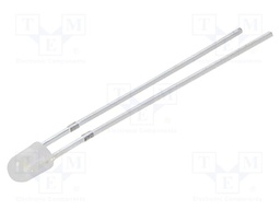 LED; 3mm; white; 750÷1120mcd; 40°; Front: convex; 2.9÷3.4VDC; 102mW