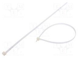 Cable tie; L: 450mm; W: 7.6mm; polyamide; 533N; natural; Ømax: 130mm