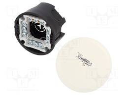 Enclosure: junction box; Ø: 71mm; plaster embedded; IP20; black