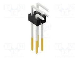 Connector: pin strips; pin header; male; PIN: 4; 2.54mm; THT; 2x2