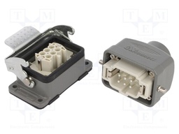 Connector: HDC; male + female; S-E; PIN: 6; 6+PE; size 6B; straight