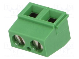 PCB terminal block; angled 90°; 5.08mm; ways: 2; on PCBs; terminal