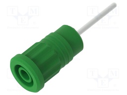 Connector: 4mm banana; socket; 36A; green; nickel plated; 44.5mm