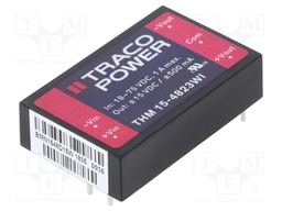 Converter: DC/DC; 15W; Uin: 18÷75V; Uout: 15VDC; Uout2: -15VDC; 24g