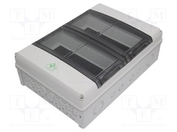 Enclosure: for modular components; IP65; grey; No.of mod: 28; IK08