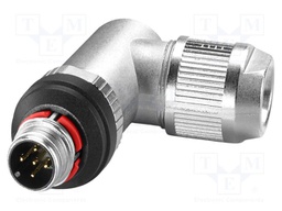 Connector: M12; plug; PIN: 5; 48V; angled; IP65; push-lock; A code