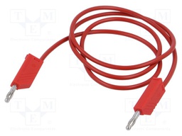 Test lead; 60VDC; 30VAC; 32A; Len: 1m; red; Cond.cross sec: 2.5mm2