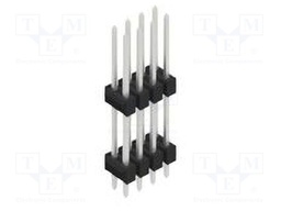 Connector: pin strips; pin header; male; PIN: 8; 2.54mm; THT; 2x4