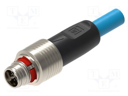 Cable: for sensors/automation; M12; PIN: 8; straight; 0.1m; plug