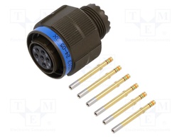 Connector: circular; D38999 series III; plug; female; PIN: 6; 7.5A