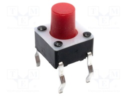 TACTILE SW, SPST, 0.05A, 12VDC, SOLDER