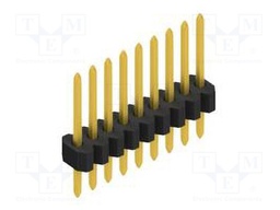 Connector: pin strips; pin header; male; PIN: 9; 1.27mm; THT; 1x9