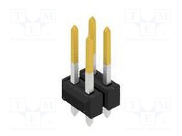 Connector: pin strips; pin header; male; PIN: 4; 2.54mm; THT; 2x2