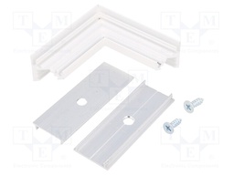Connector 90°; white; aluminium; Application: CORNER10