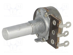 Potentiometer: shaft; single turn; 1kΩ; 100mW; ±20%; 6mm; carbon