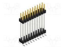 Connector: pin strips; pin header; male; PIN: 20; 2.54mm; SMT; 2x10