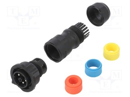 Connector: circular; male; plug; screw terminal; PIN: 5; for cable