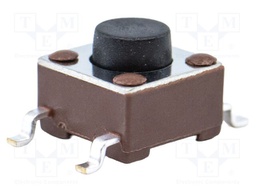 Microswitch TACT; SPST-NO; Pos: 2; 0.05A/50VDC; SMT; 0.98N; 6x6x4mm