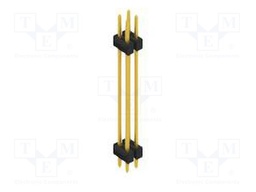 Connector: pin strips; pin header; male; PIN: 4; 2.54mm; THT; 2x2