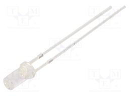 LED; 3mm; blue; 500÷750mcd; 50°; Front: flat; Pitch: 2.54mm; 108mW