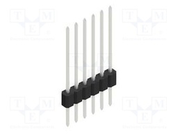 Connector: pin strips; pin header; male; PIN: 6; 1.27mm; THT; 1x6