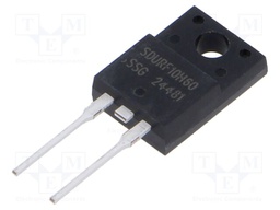 Diode: rectifying; THT; 600V; 10A; tube; Ifsm: 100A; TO220FP-2; 32ns