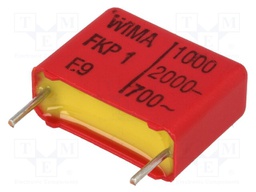 Capacitor: polypropylene; 1nF; 15mm; ±5%; 7x14x18mm; -55÷100°C