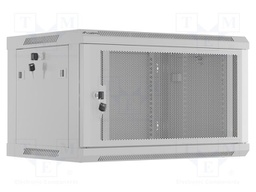 Enclosure: rack cabinet; Standard: 19"; 6U; grey; Z: 450mm; X: 600mm