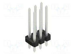 Connector: pin strips; pin header; male; PIN: 6; 2.54mm; THT; 2x3