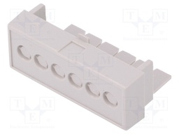 Terminals cover; 2M Modulbox One; grey; 5.08mm; Holes no: 6