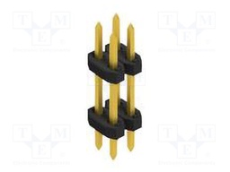 Connector: pin strips; pin header; male; PIN: 4; 2mm; THT; 2x2; 100V