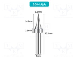 Tip; conical; 0.2mm; for soldering station; BK3500