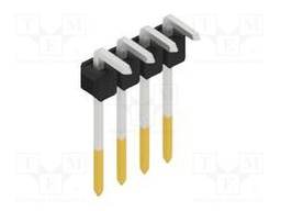 Connector: pin strips; pin header; male; PIN: 4; 2.54mm; THT; 1x4
