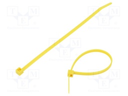 Cable tie; L: 150mm; W: 3.5mm; polyamide; 135N; yellow; Ømax: 35mm