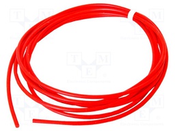 Test lead; 0.254m; red; 600V; Mat: copper; Insulation: silicone
