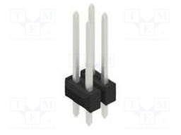 Connector: pin strips; pin header; male; PIN: 4; 2.54mm; THT; 2x2