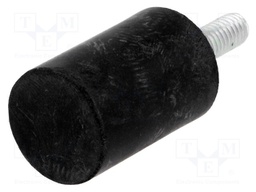Vibroisolation foot; Ø: 20mm; H: 30mm; Shore hardness: 40±5; 132N