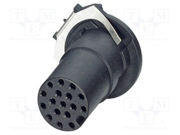Connector: M12; contact insert; PIN: 17; 30V; straight; THR; A code
