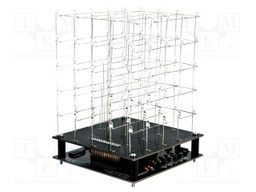 Circuit; 3D LED cube; 9VDC; Colour: white