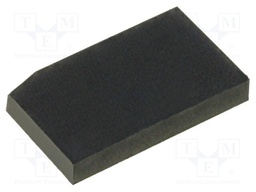 Self-adhesive foot; H: 1.6mm; black; rubber; W: 9.9mm; L: 6mm